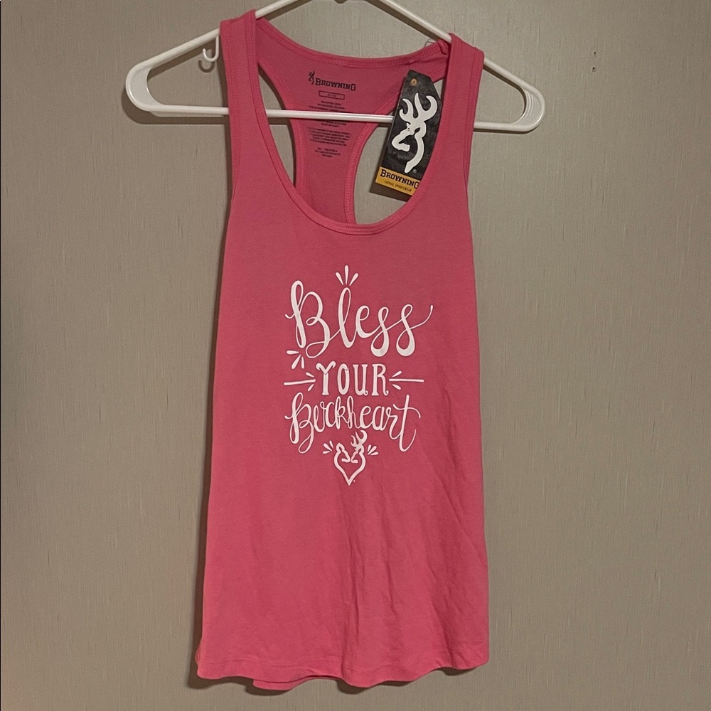 Browning medium NWT Bless your buckheart graphic tank top racerback small